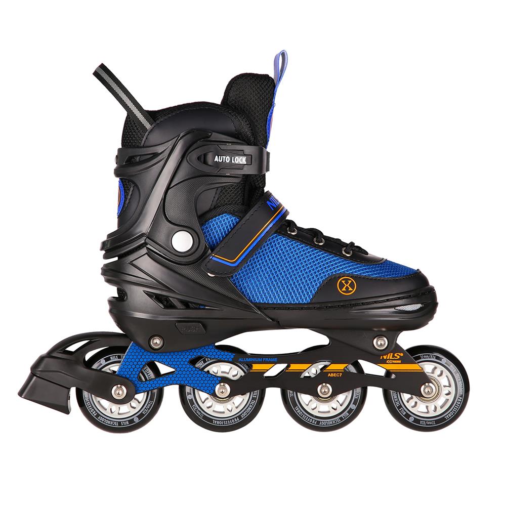 2in1 Inliner Schlittschuhe Gr. 39-43, Schwarz-Orange, verstellbar | NILS EXTREME NH18188A