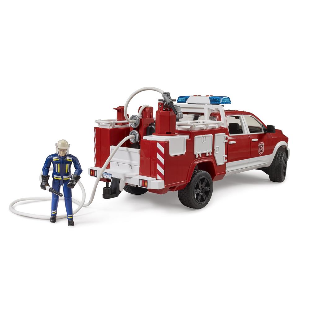 Bruder 02544 - RAM 2500 Feuerwehreinsatzwagen, 1:16, mit Licht & Sound Modul