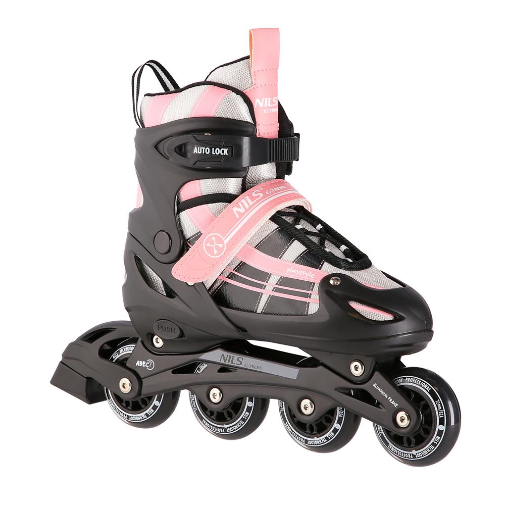 2in1 Inliner Schlittschuhe Gr. 35-38, Rosa-Weiß, verstellbar | NILS EXTREME NH18366A