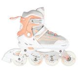 2in1 Inliner Schlittschuhe Gr. 29-33, Weiß-Rosa, verstellbar | NILS EXTREME NH18190