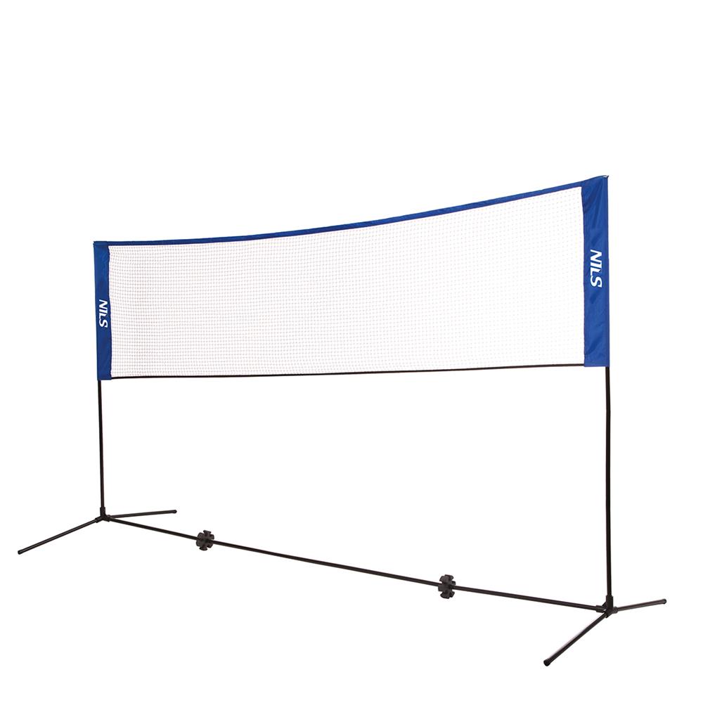 NILS 3-in-1 Netz höhenverstellbar, Badminton Tennis Volleyball Outdoor Garten Freizeit