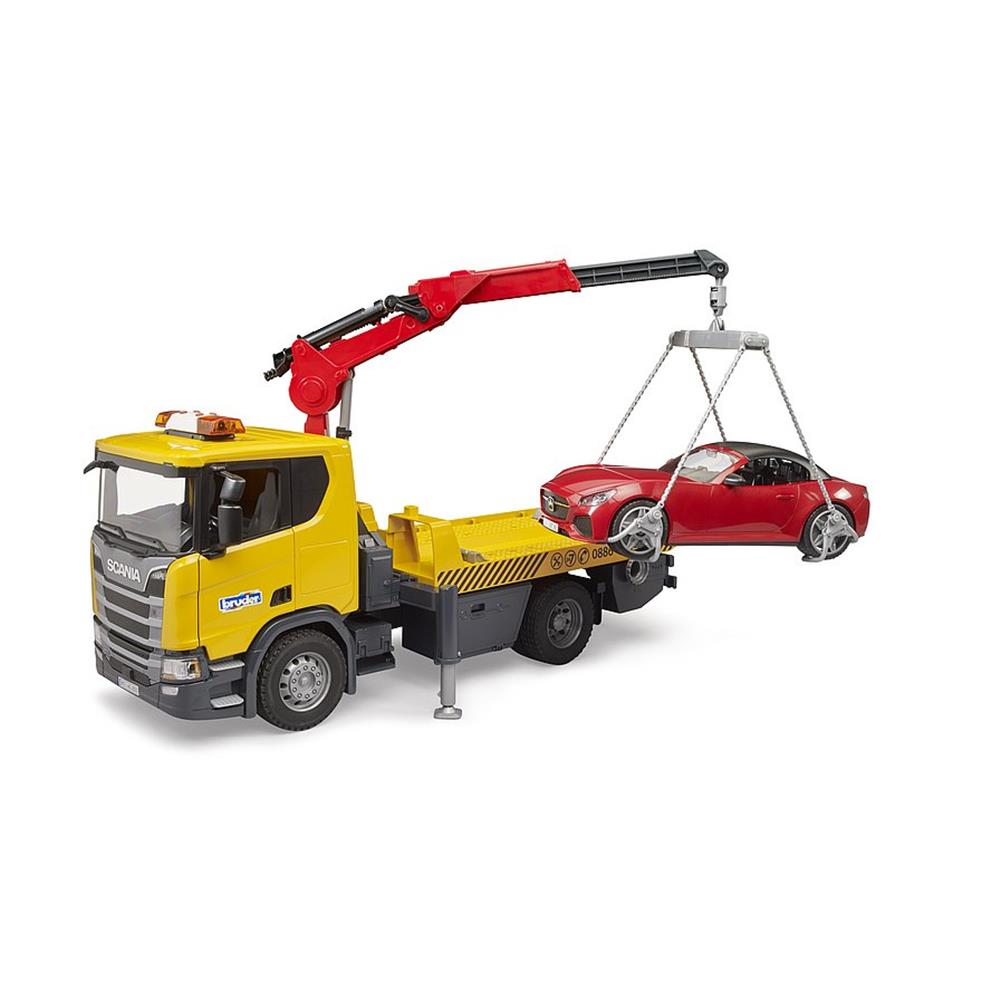 Bruder 03552 - Scania Super 560R Abschlepp-LKW, mit Light & Sound Modul und BRUDER Roadster