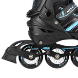 2in1 Inliner Schlittschuhe Gr. 34-38, Schwarz-Blau, verstellbar | NILS EXTREME NH18191