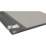 Roth Zeugnismappe Bicolor Dark Grey-Grey, mit 12 A4 Klarsichthüllen, im Buchleineinband