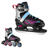 2in1 Inliner Schlittschuhe Gr. 39-43, Rosa, verstellbar | NILS EXTREME NH18190A BRAVE