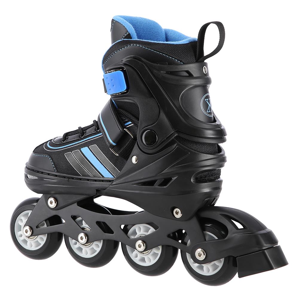 2in1 Inliner Schlittschuhe Gr. 29-33, Schwarz-Blau, verstellbar | NILS EXTREME NH18191