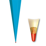 Roth Schultüte-Rohling/Basteltüte, pazifikblau, 85cm, eckig, Rot(h)-Spitze, ohne Verschluss