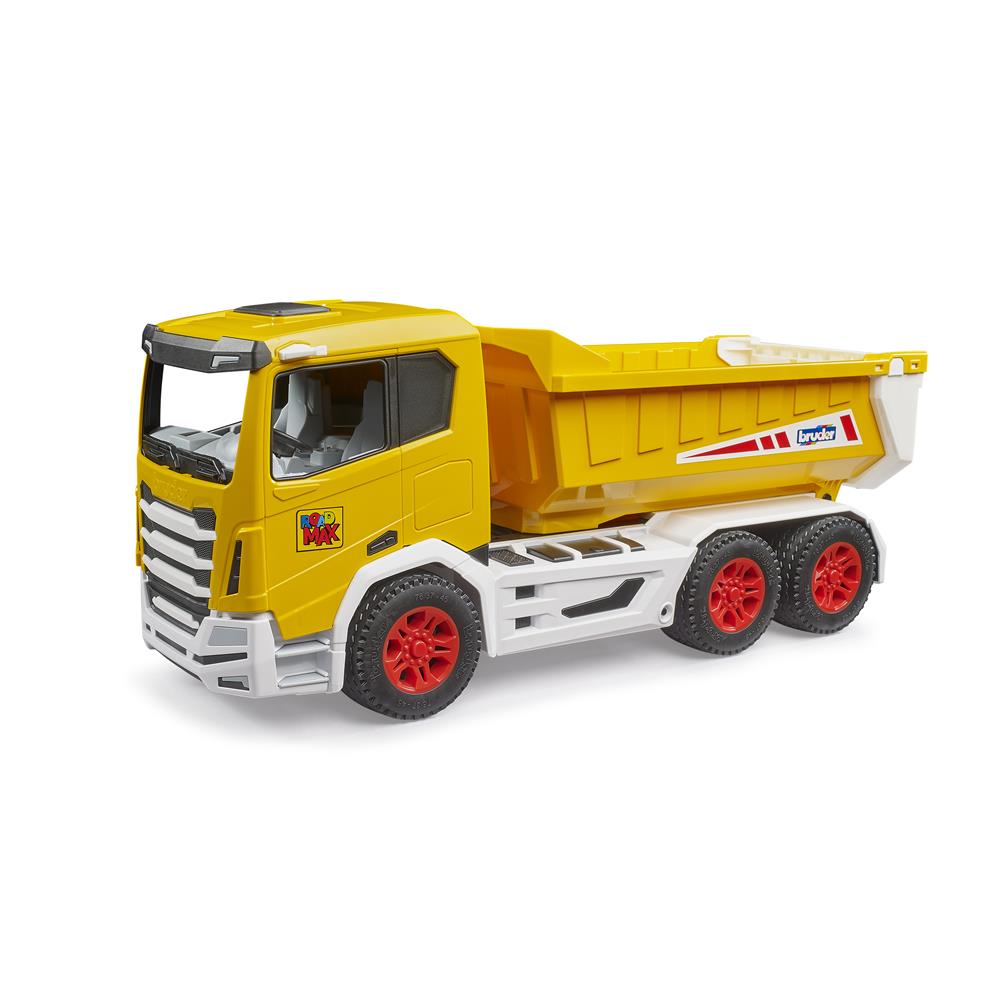 Bruder 03470 – ROADMAX Kipp-LKW für Kinder ab 2 Jahren, robuster Kipper