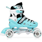 4in1 Inliner Schlittschuhe Rollschuhe Gr. 35-38, Minzgrün, verstellbar | NILS EXTREME NH10905