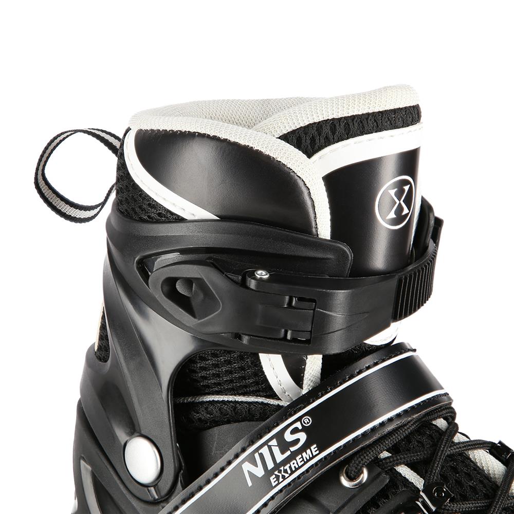 4in1 LED Inliner Schlittschuhe Rollschuhe Gr. 31-34, Schwarz, verstellbar | NILS EXTREME NH10905