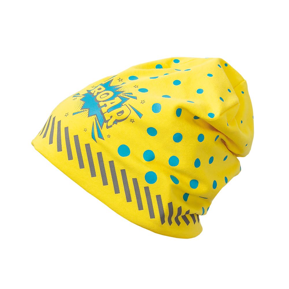 Roth ReflActions Jersey-Beanie Roar, Gelb, 5-8 Jahre, 50-54cm, mit reflektierendem Details