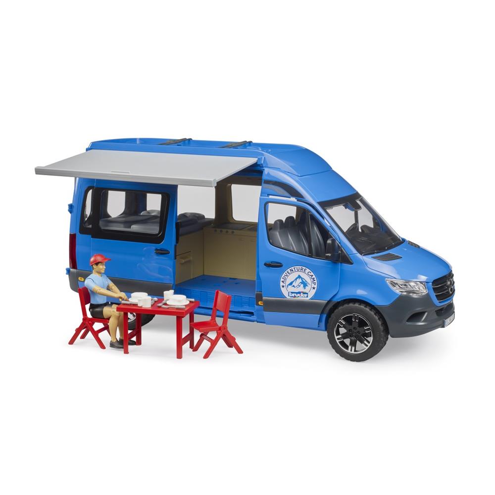 Bruder 02684 - MB Sprinter Camper mit Figur - Wohnmobil & Camping‑Set