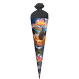 Roth Schultüte Monstertruck Fire, 70cm, rund, Rot(h)-Spitze, Filzverschluss, Folieneffekt