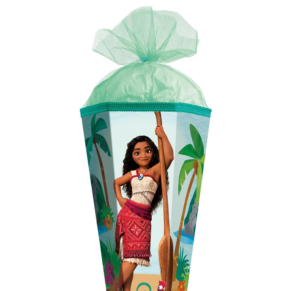 Roth Schultüte Disney Vaiana, 85cm, eckig, Rot(h)-Spitze, Tüllverschluss