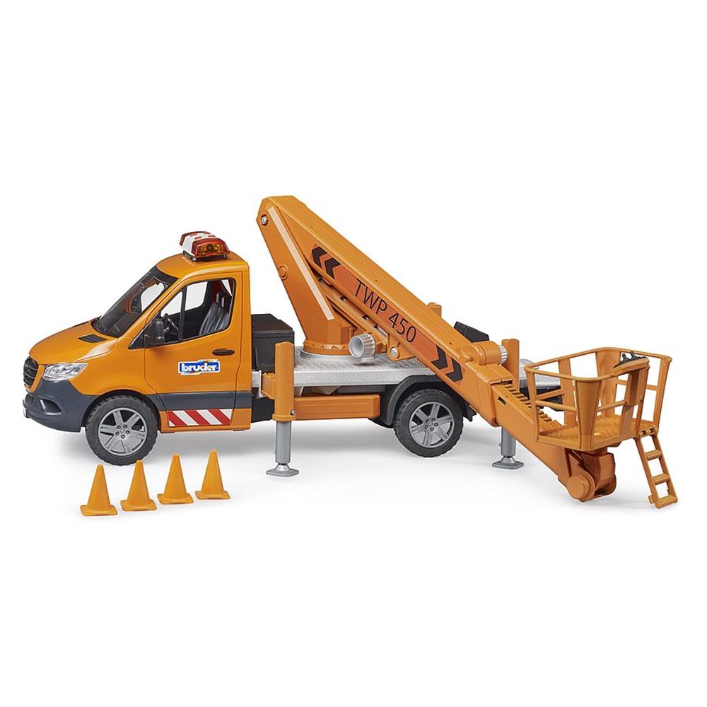Bruder 02679 - MB Sprinter Arbeitsbühne mit Light + Sound Modul