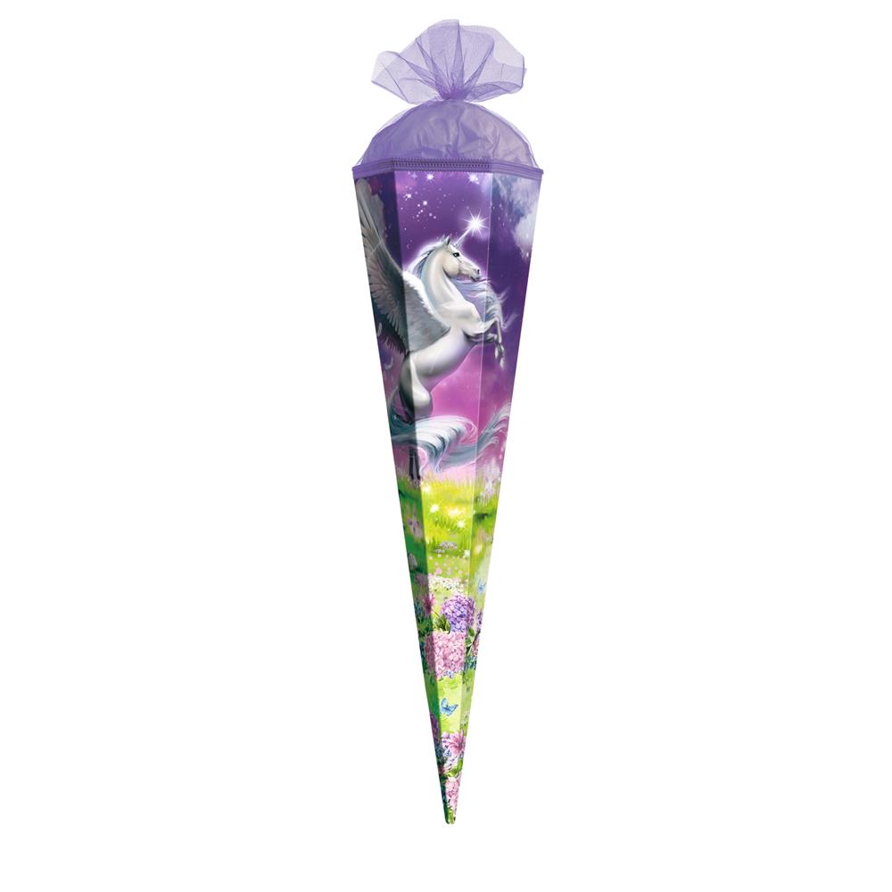 Roth Schultüte Magic Pegasus, 50cm, eckig, Tüllverschluss