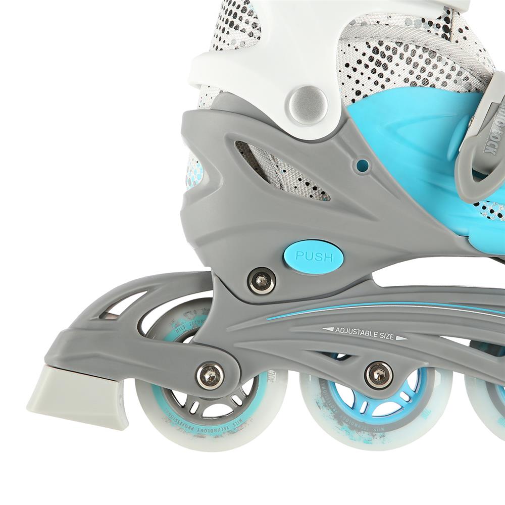 4in1 Inliner Schlittschuhe Rollschuhe Gr. 31-34, Blau, verstellbar | NILS EXTREME NH18331