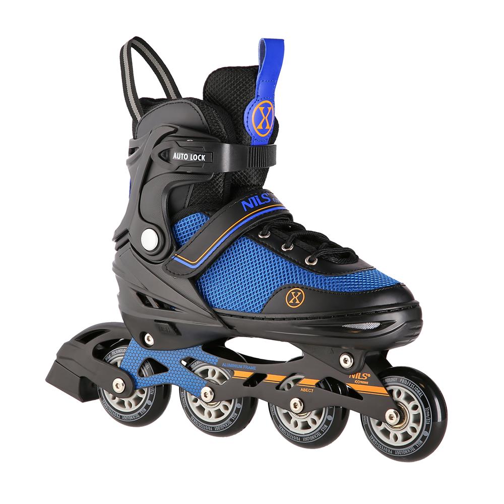 2in1 Inliner Schlittschuhe Gr. 29-33, Schwarz-Orange, verstellbar | NILS EXTREME NH18188A
